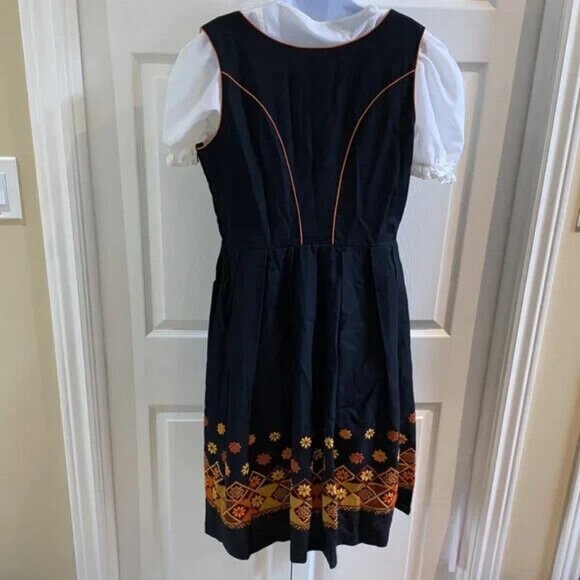 Heller Salzburger Trachten Netherlands German Oktoberfest Dirndl Dress Size 44 - Picture 9 of 13